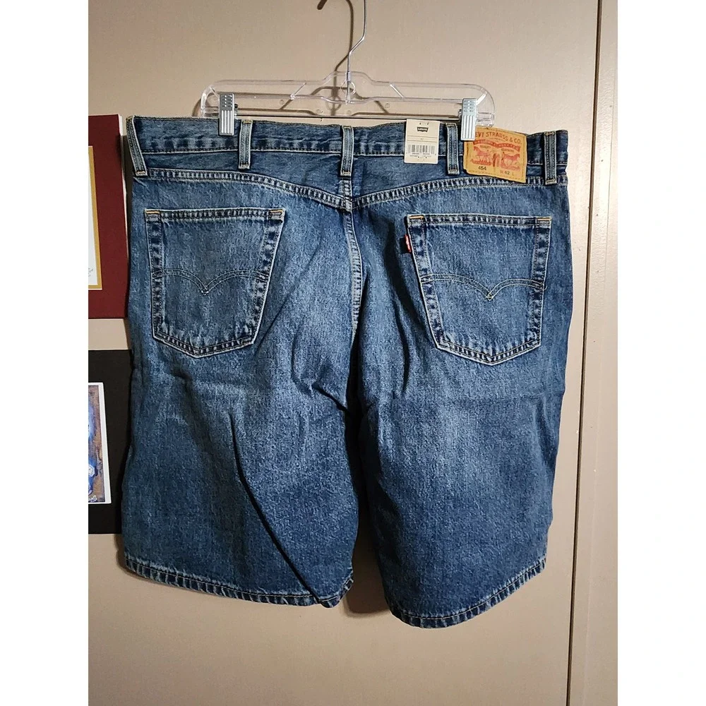 Levi's 454 Relaxed Shorts 10 Inch Inseam 42 Blue Denim